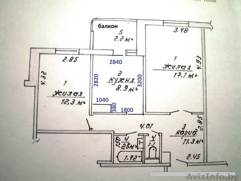 2-х комнатную квартиру(53,3/29,4/8,9),ул.Лопатина,148 - Изображение #1, Объявление #1092810