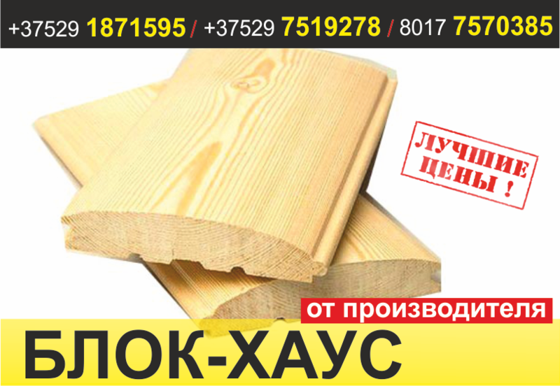 Блок-хаус от производителя. Борисов. - Изображение #1, Объявление #1637039