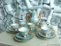 Чайный польский сервиз на 4 персоны в наборе чайник, сахарница, сливочница - Изображение #3, Объявление #1544453