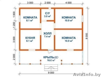 Дом из бруса ''Филипп'' 9х8 сруб с установкой Борисовский район - Изображение #3, Объявление #1618456