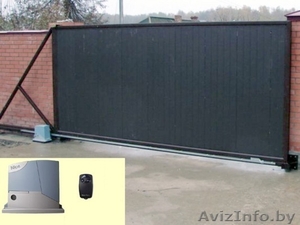 Ворота въездные (откатные) автоматикой NICE ROBUS, автоматика,  к