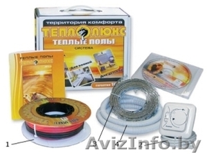 Тёплый пол Кабель двужильный Теплолюкс 20 ТЛБЭ 2-23.Терморегулятор с датчиком по