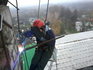 Сварочные работы на высоте с подготовкой поверхности под покраску.