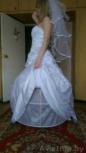 Продам красивое свадебное платье, за хорошую цену! Юбка с 3 кольцами в подарок - Изображение #3, Объявление #1380052