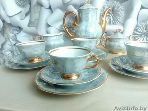 Чайный польский сервиз на 4 персоны в наборе чайник, сахарница, сливочница - Изображение #2, Объявление #1544453