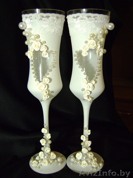 Свадебные бокали и аксессуары ручной работы - Изображение #1, Объявление #784176