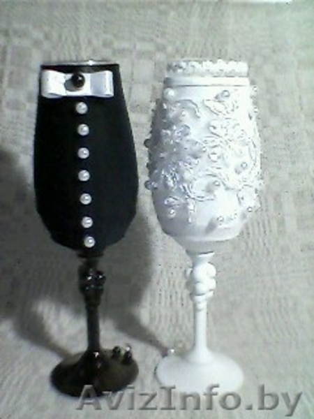 Свадебные бокали и аксессуары ручной работы - Изображение #3, Объявление #784176