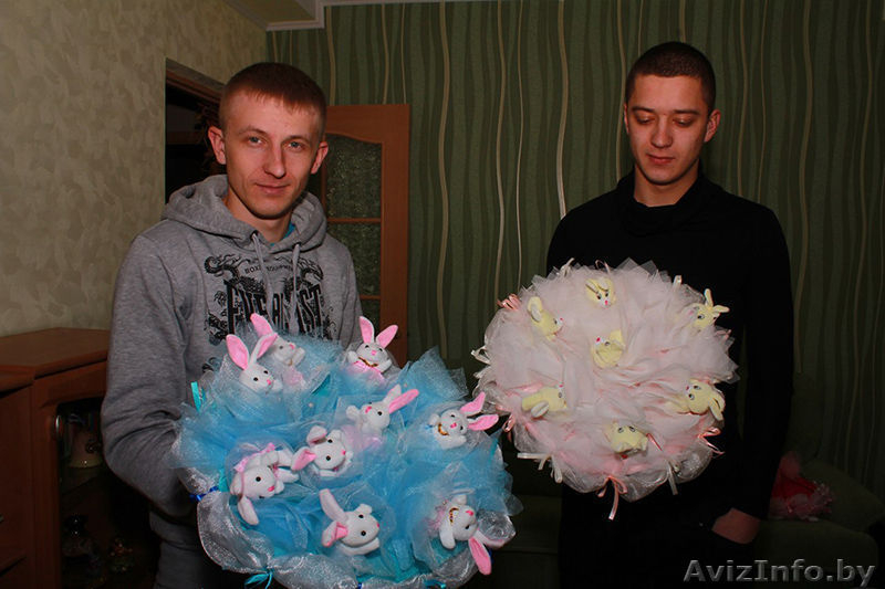 Букеты из мягких игрушек к выписке из Роддома и любому празднику в Борисове. - Изображение #1, Объявление #1170876