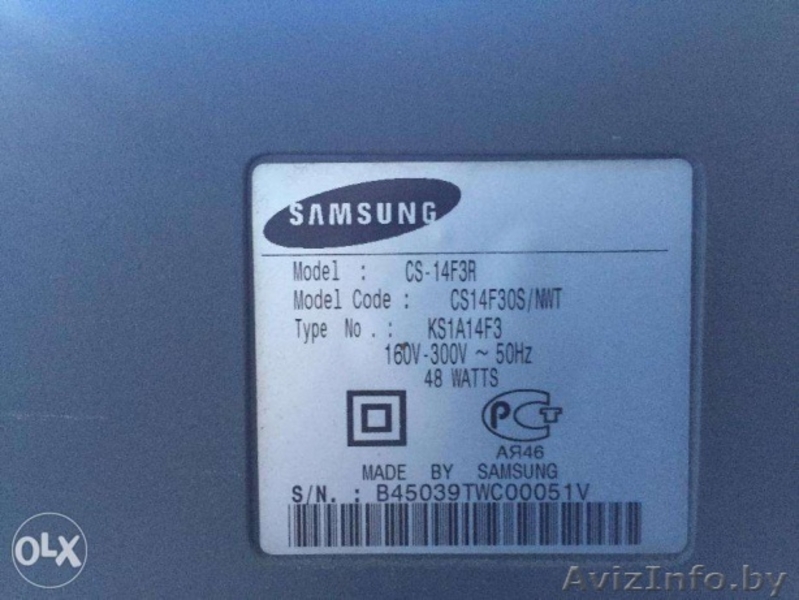 Телевизор SAMSUNG CS-14F3R - Изображение #4, Объявление #1351613