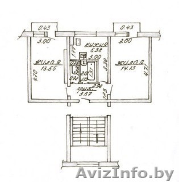 Двухкомнатная квартира на Днепровской - Изображение #3, Объявление #1605821